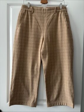 Aritzia Wilfred Size L Pull-On Joli Pant Wool & Cashmere Cropped Wide Leg Pants